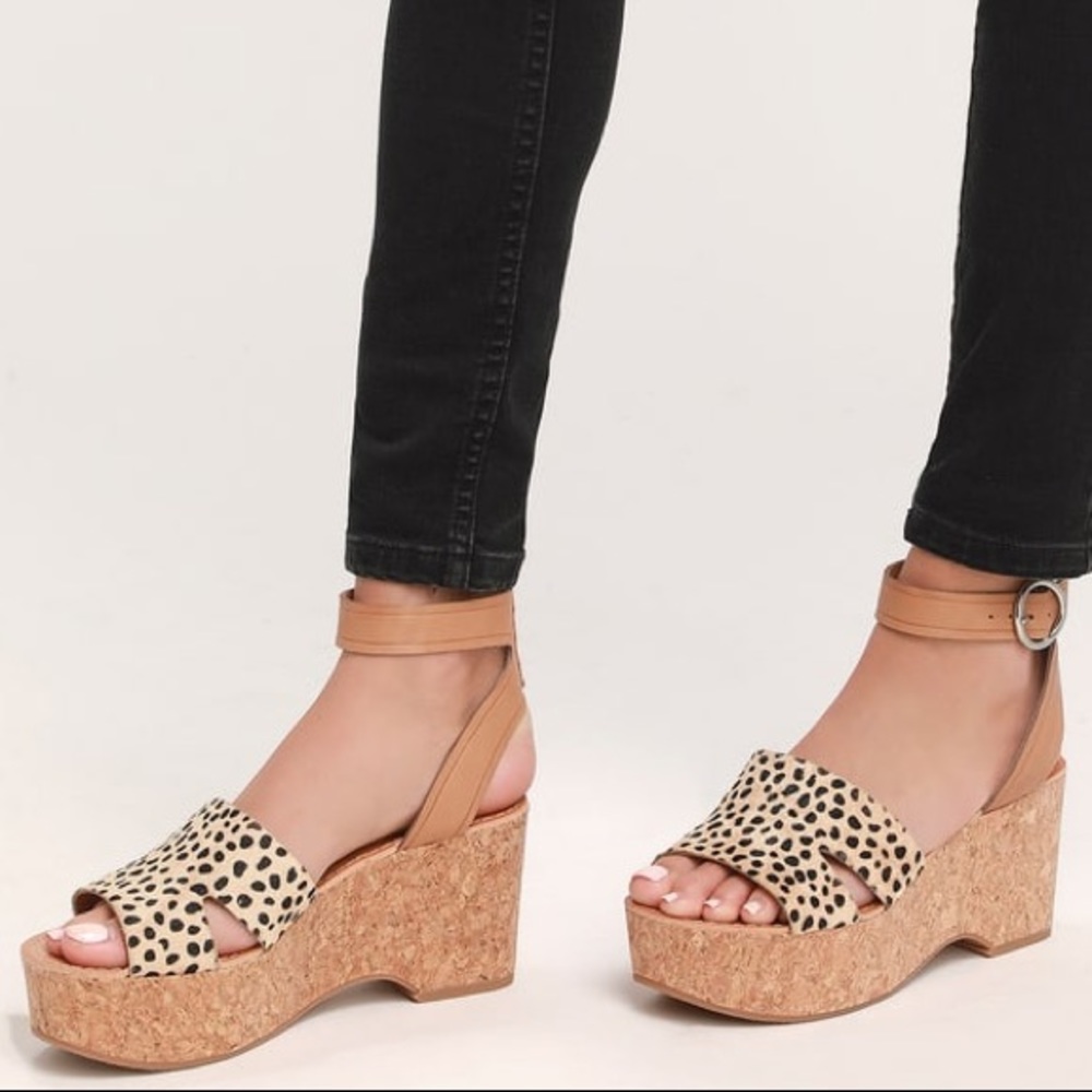 Dolce Vita Linda Cork Platform Wedges Size 10